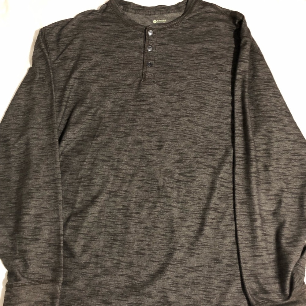 Haggar Henley Imported Fabric long Sleeve